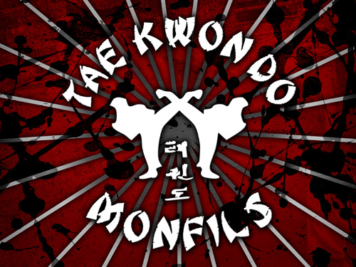 Photo de Martin et le logo de Taekwondo Monfils